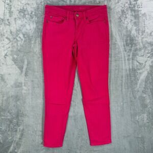 GAP Skinny Crop Jeans Women's Size 8/29 Hot Pink Stretch Denim Pants